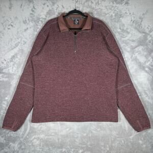 KÜHL Thor ThermoKore 1/4 Zip Wool Blend Sweater Men’s XL Burgundy